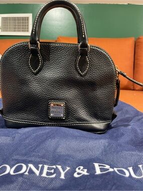 Dooney & Bourke Black Pebbled Leather Mini Satchel